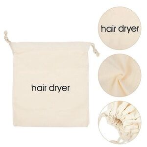 Hair Dryer Bag Hair Dryer Storage Bag Canvas Storage Travel Drawstring Bag, NWoT